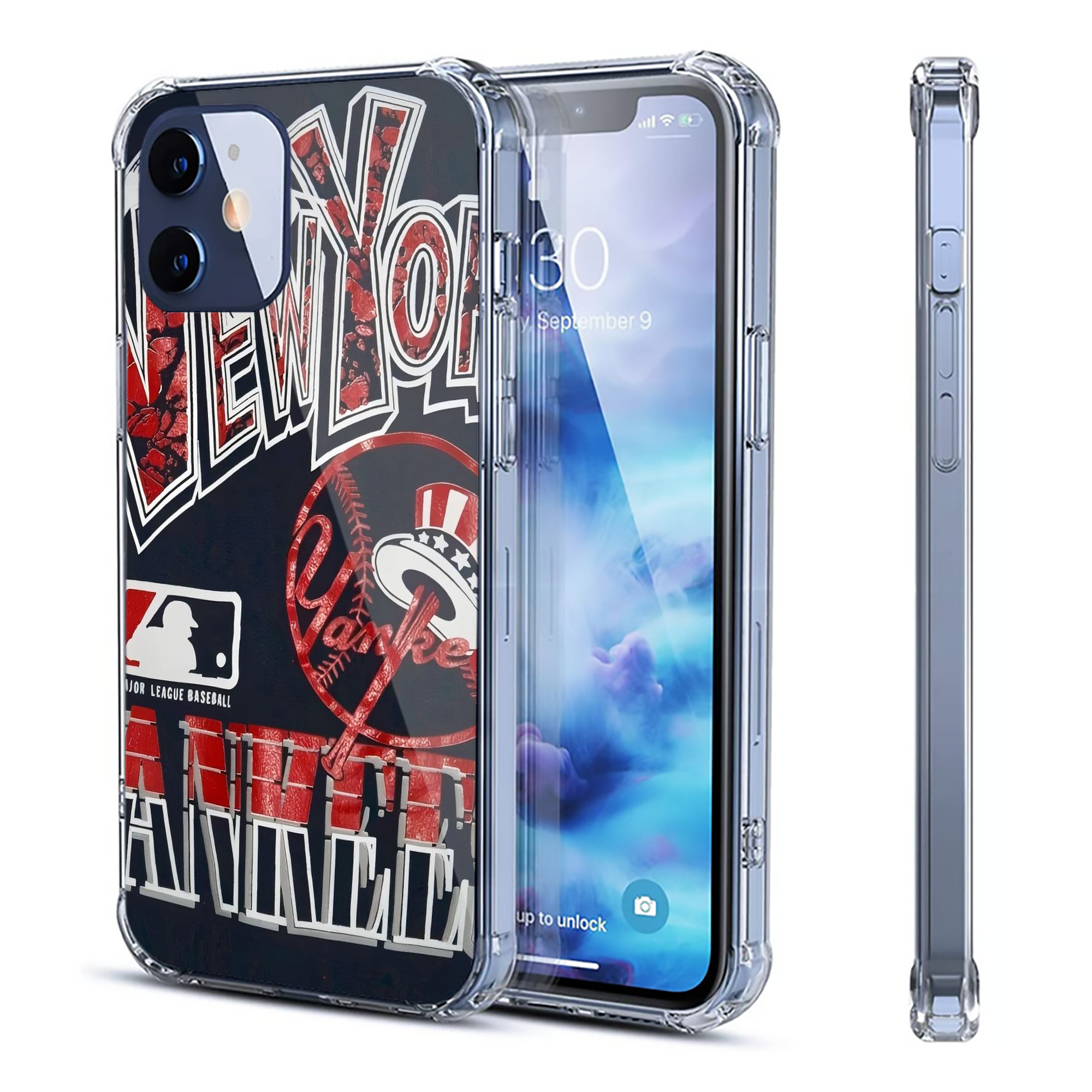 New York Yankees 125 Clear IPhone 12 Case – Soft TPU With UV Print – Enhanced Drop Protection, Precise Fit, Anti-Fingerprint, Customizable Design, Scratch-Resistant, Yellow-Resistant